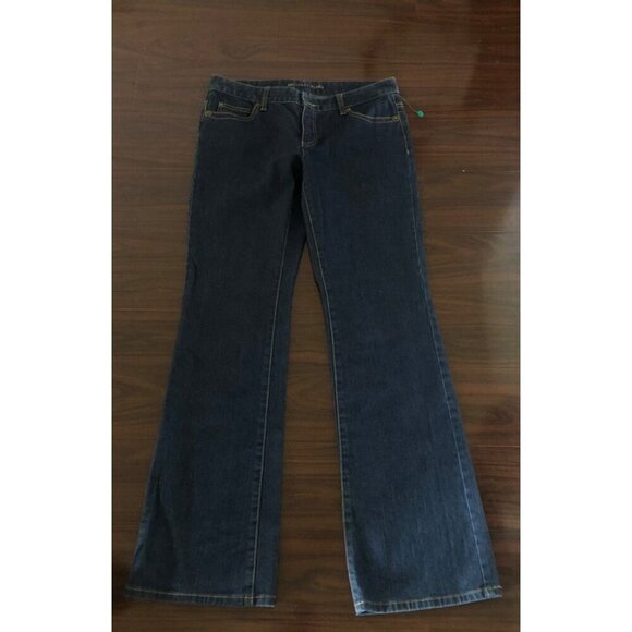 Michael Kors Womens Jeans Dark Wash Size 6 Brown Stitching - Picture 3 of 11